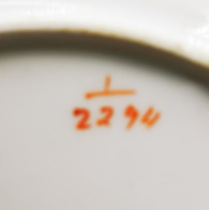 W T Copeland Blue and White Porcelain China 2294 Tea Cup Saucer & Side Plate 1883