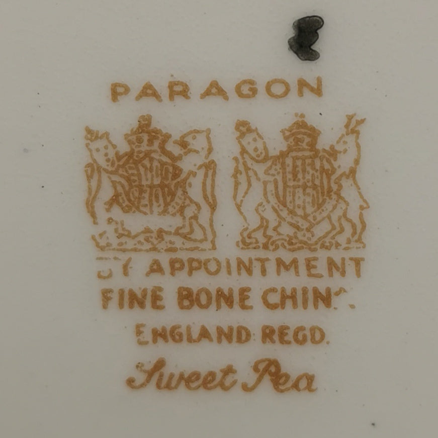 Vintage Paragon Sweet Pea Floral China Teacup Trio