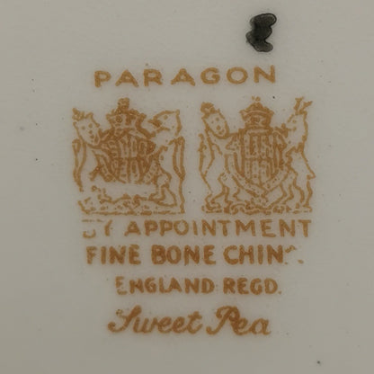 Vintage Paragon Sweet Pea Floral China Teacup Trio