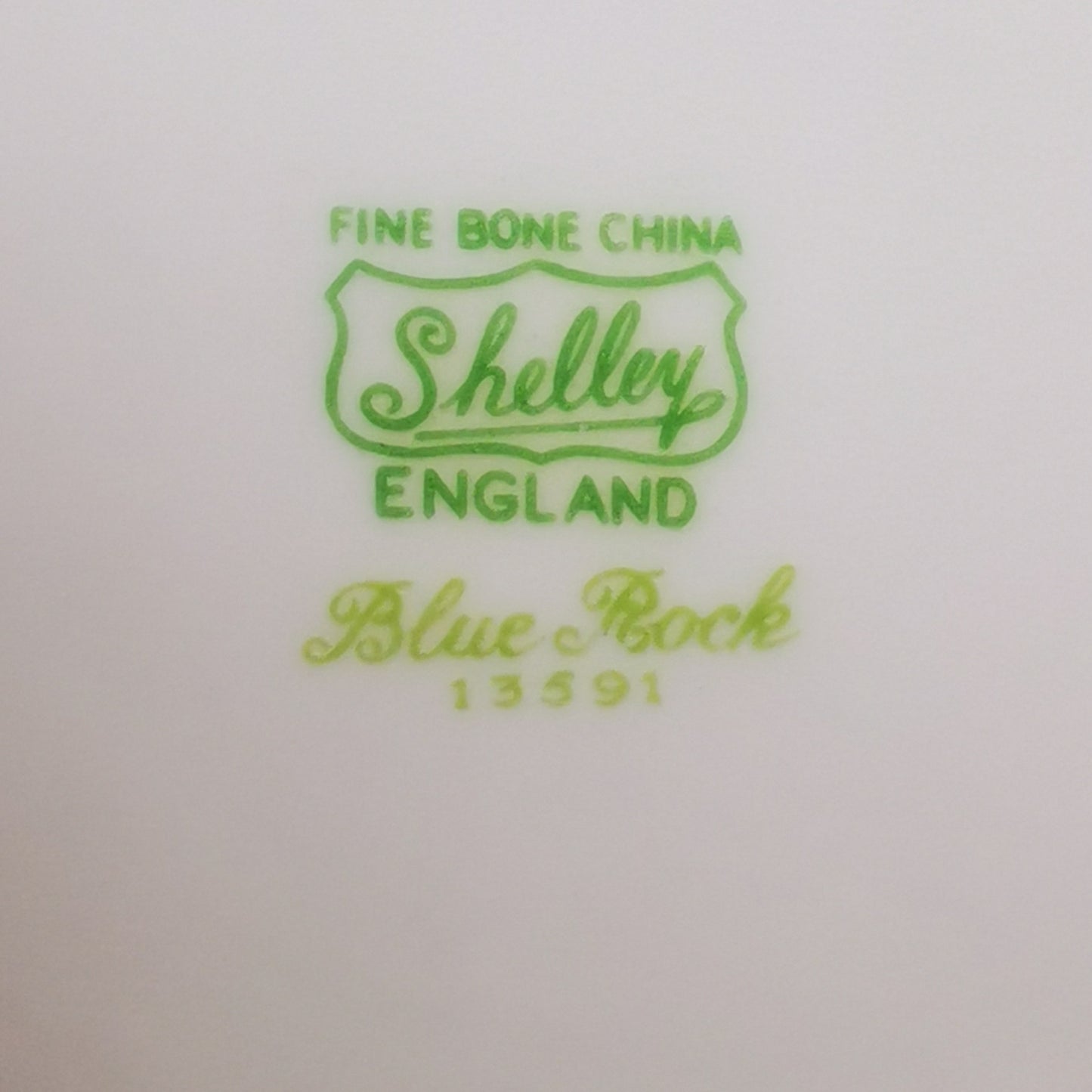 Vintage Shelley China Blue Rock 13591 Dainty Shape Dinner Plate