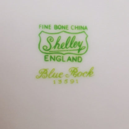 Vintage Shelley China Blue Rock 13591 Dainty Shape Dinner Plate