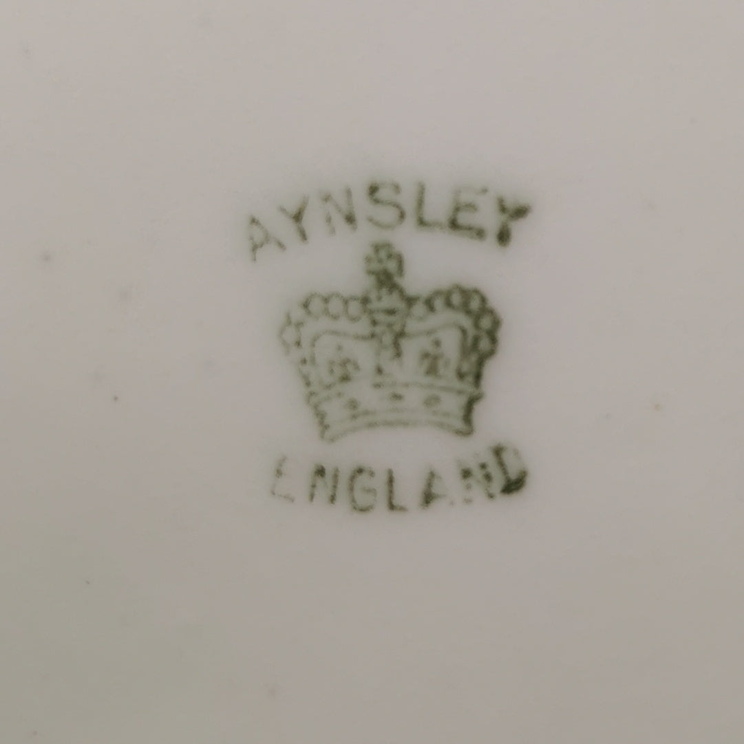 Antique Aynsley China Green Ribbon 16013 Side Plate