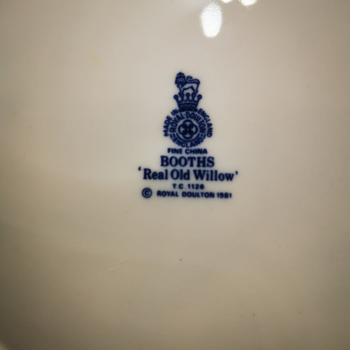 Royal Doulton Booths Real Old Willow Blue and White China 8.75-inch Rimmed Soup Bowl