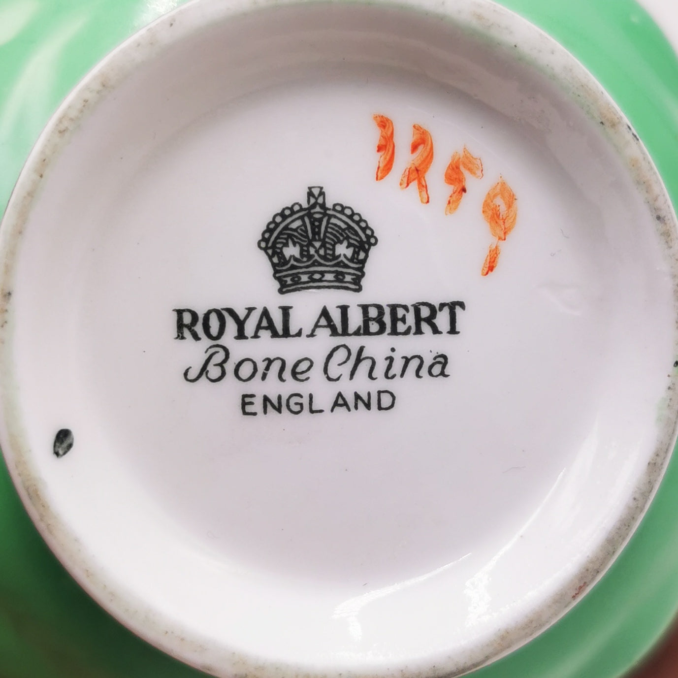 Vintage Royal Albert China 3250 Green Teacup