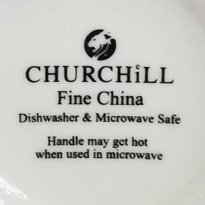 Churchill China Out of the Blue and White Porcelain Mug