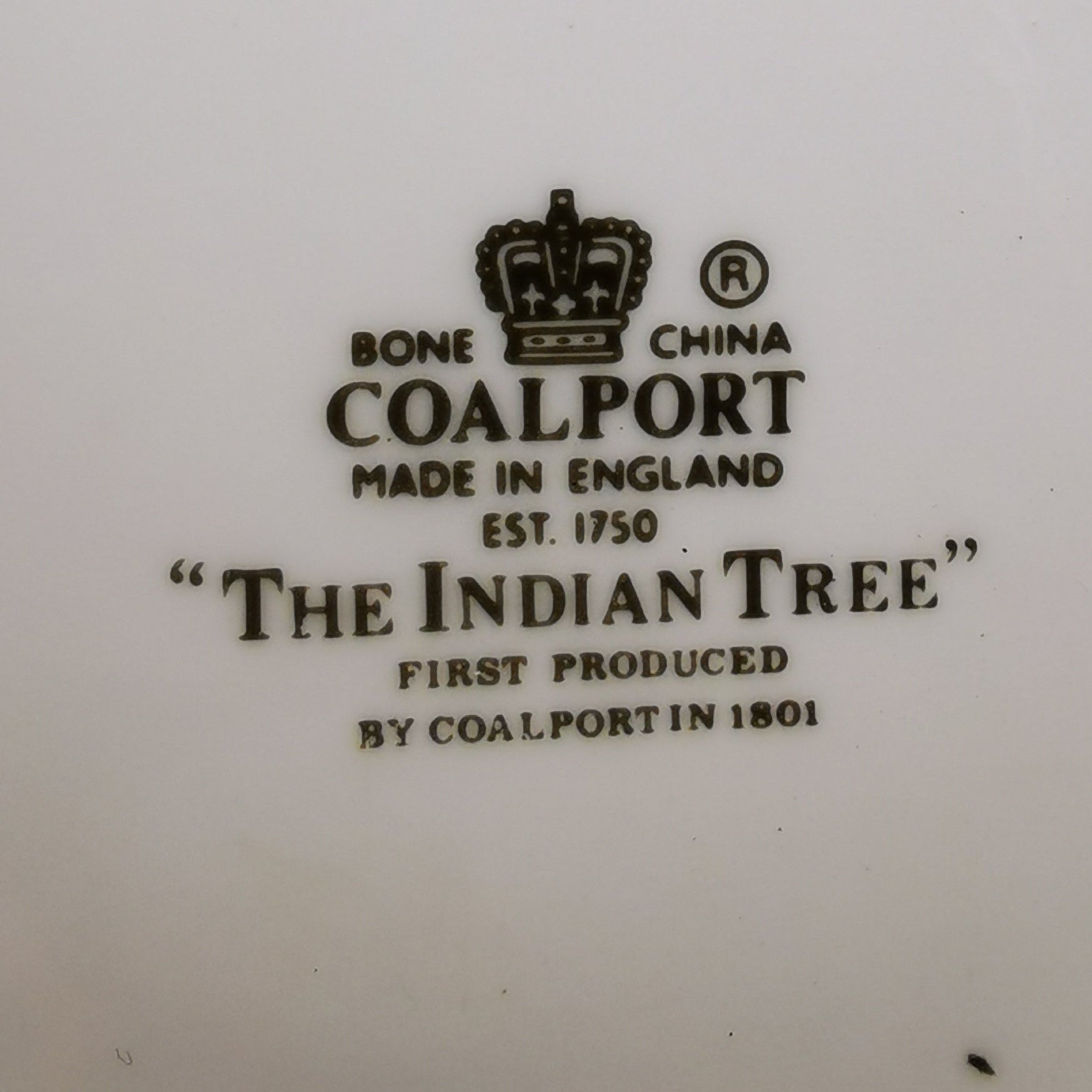 Coalport China Indian Tree China Mark