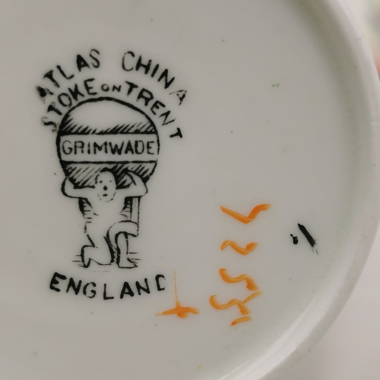 Grimwades Atlas China 7255 Demitasse Coffee Can and Saucer