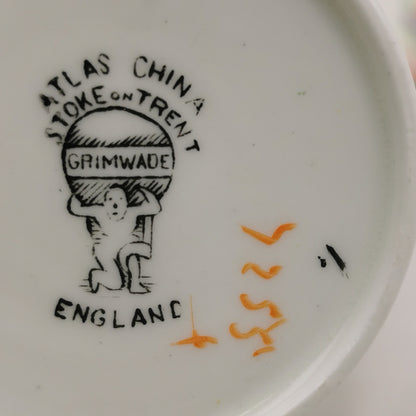 Grimwades Atlas China 7255 Demitasse Coffee Can and Saucer