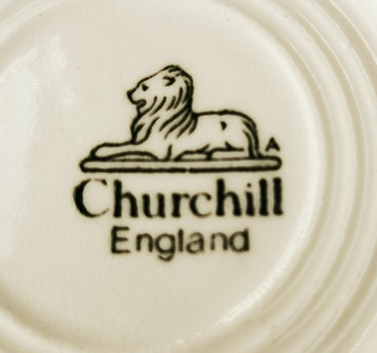 Churchill Currier & Ives Harvest Time Blue And White China Cereal Bowl