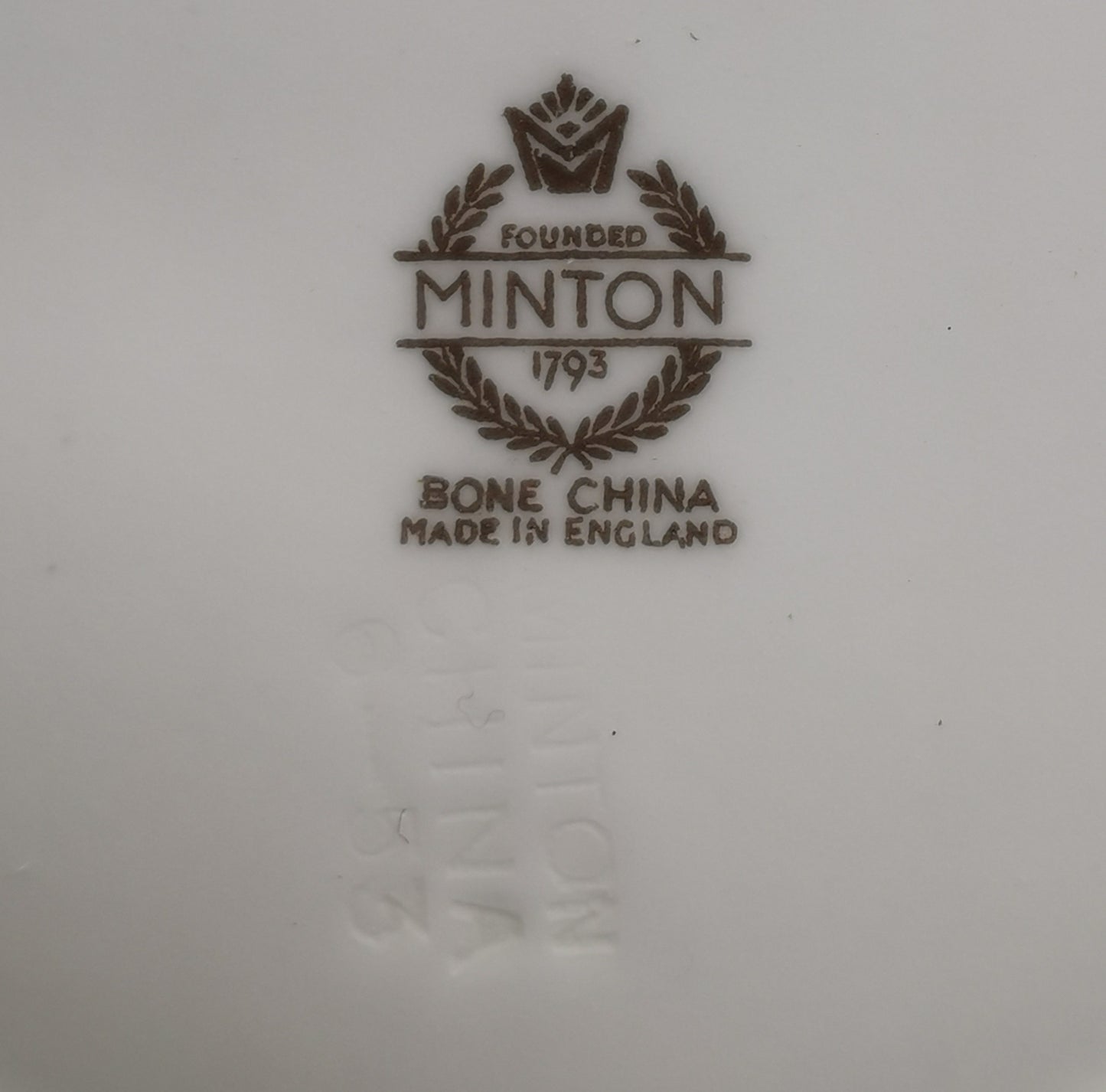 Minton Fluted Pale Green and White China Teacup Saucer & Side Plate Trio