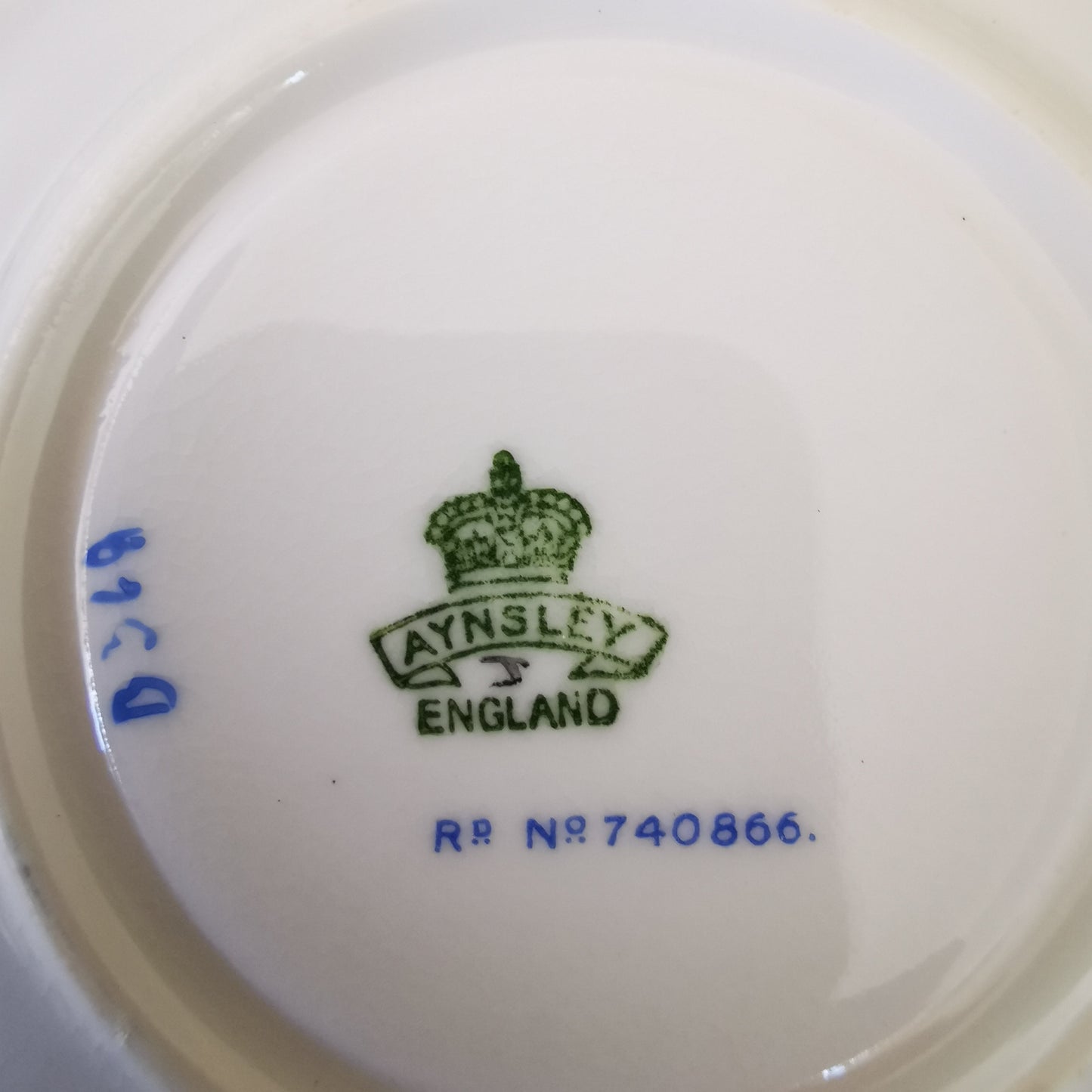 Antique Aynsley Blue Bird China Rd No 740866 Teacup & Saucer