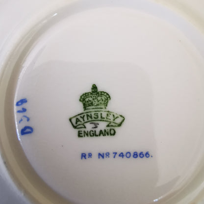 Antique Aynsley Blue Bird China Rd No 740866 Teacup & Saucer