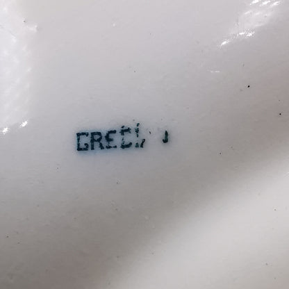 Antique Sampson Bridgwood Grecian Blue and White China Dinner Plate