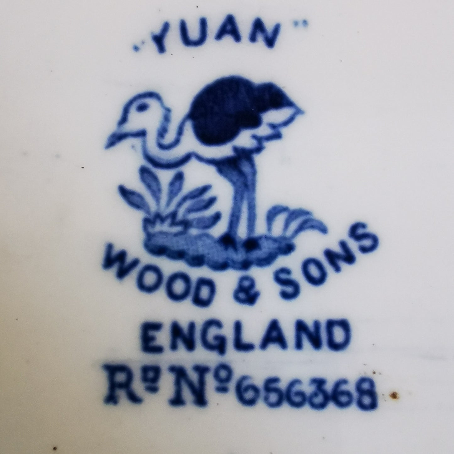 Wood & Sons "Yuan" Blue and White china 11-7/8th-inch Platter