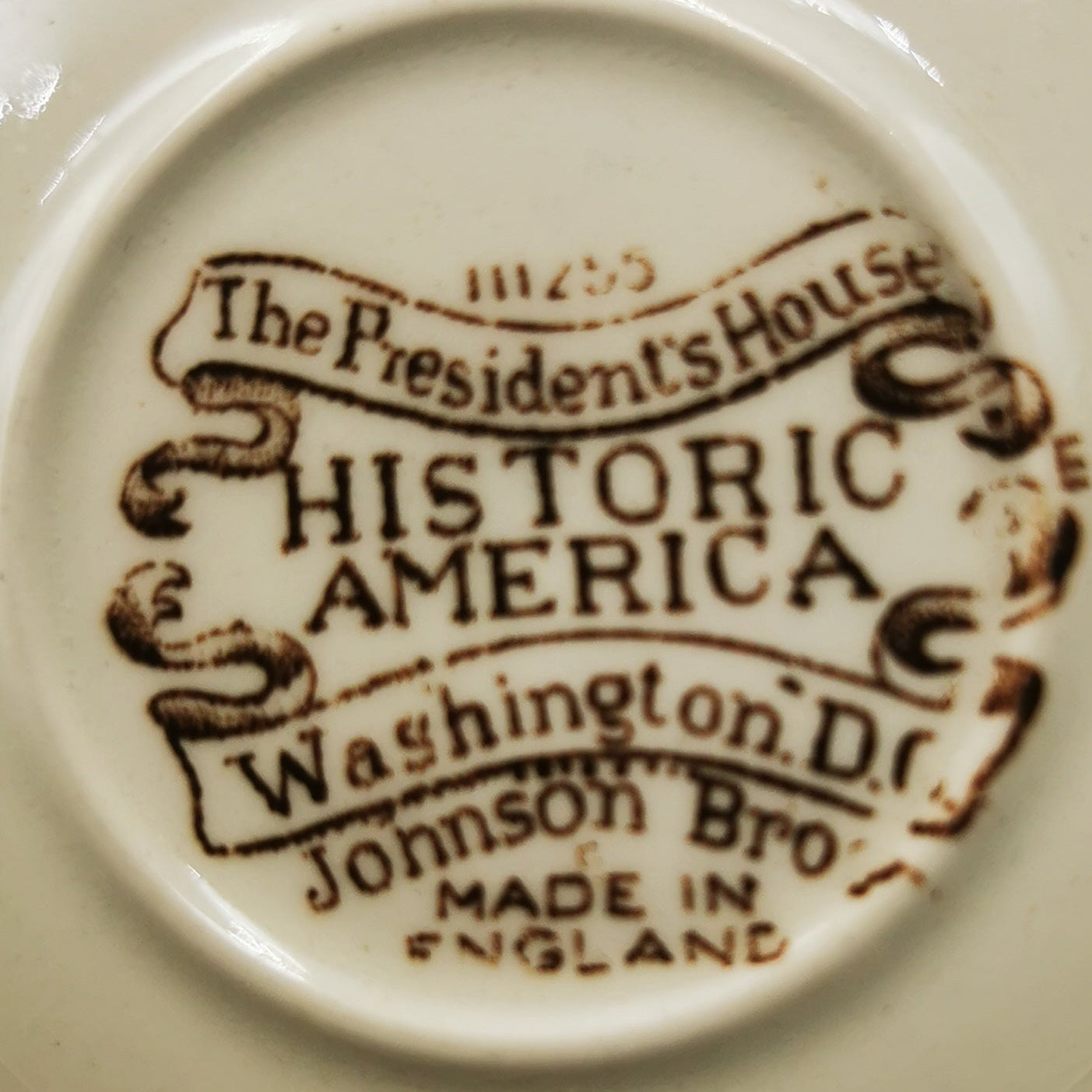 Johnson Bros China Historic America Demitasse Coffee Cup and Saucer