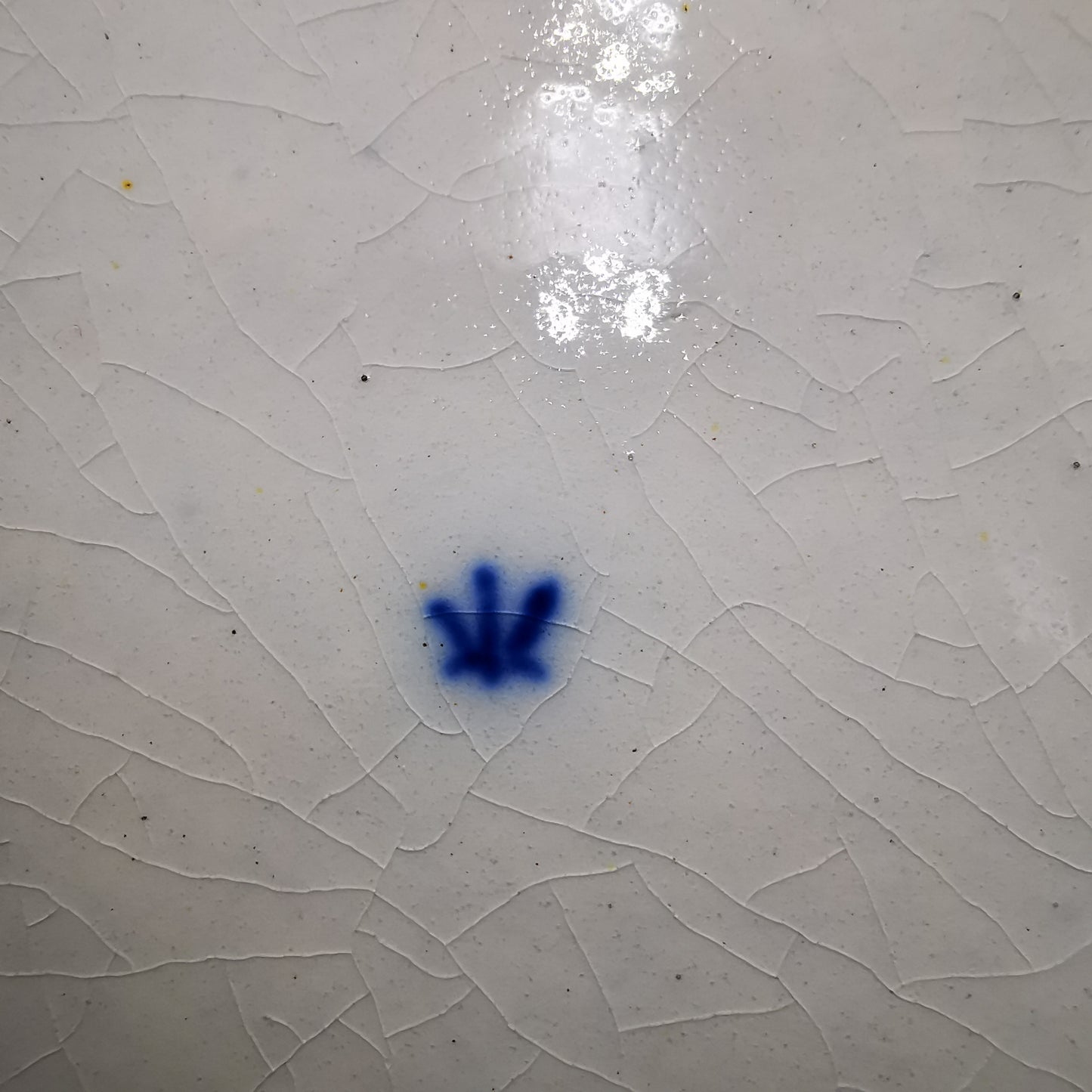 Antique Spode Net Pattern Blue and White China Egg Stand