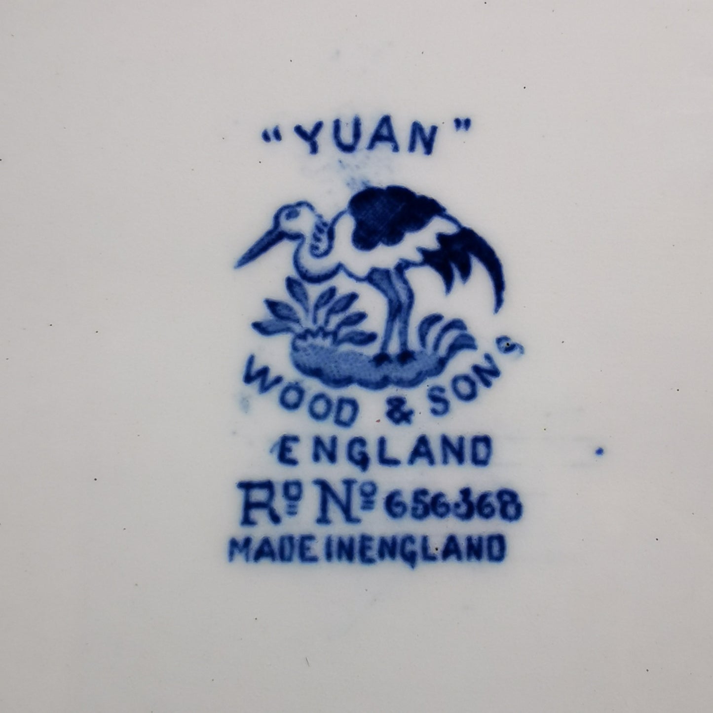 Wood & Sons "Yuan" Blue and White china 11-inch Platter