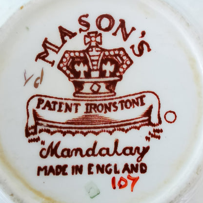 Masons Mandalay blue Ironstone China Breakfast Cup and Saucer