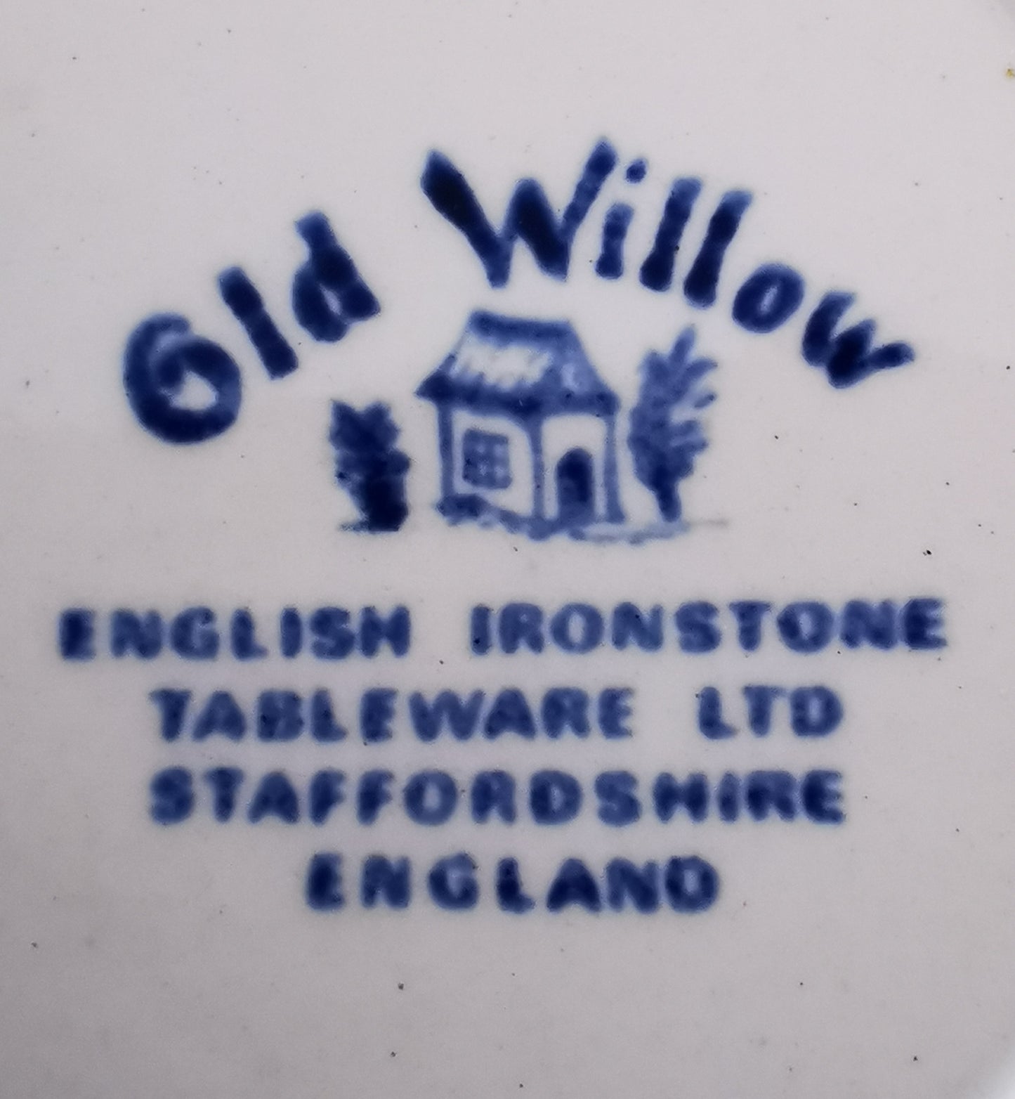 English Ironstone Tableware Old Willow China Saucer