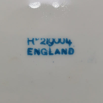 Antique James Beech & Son Rd No 219004 Blue and White Bone China Cake Plate