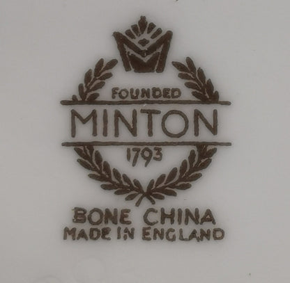 Minton Fluted Pale Green and White China Milk Jug & Sugar Bowl