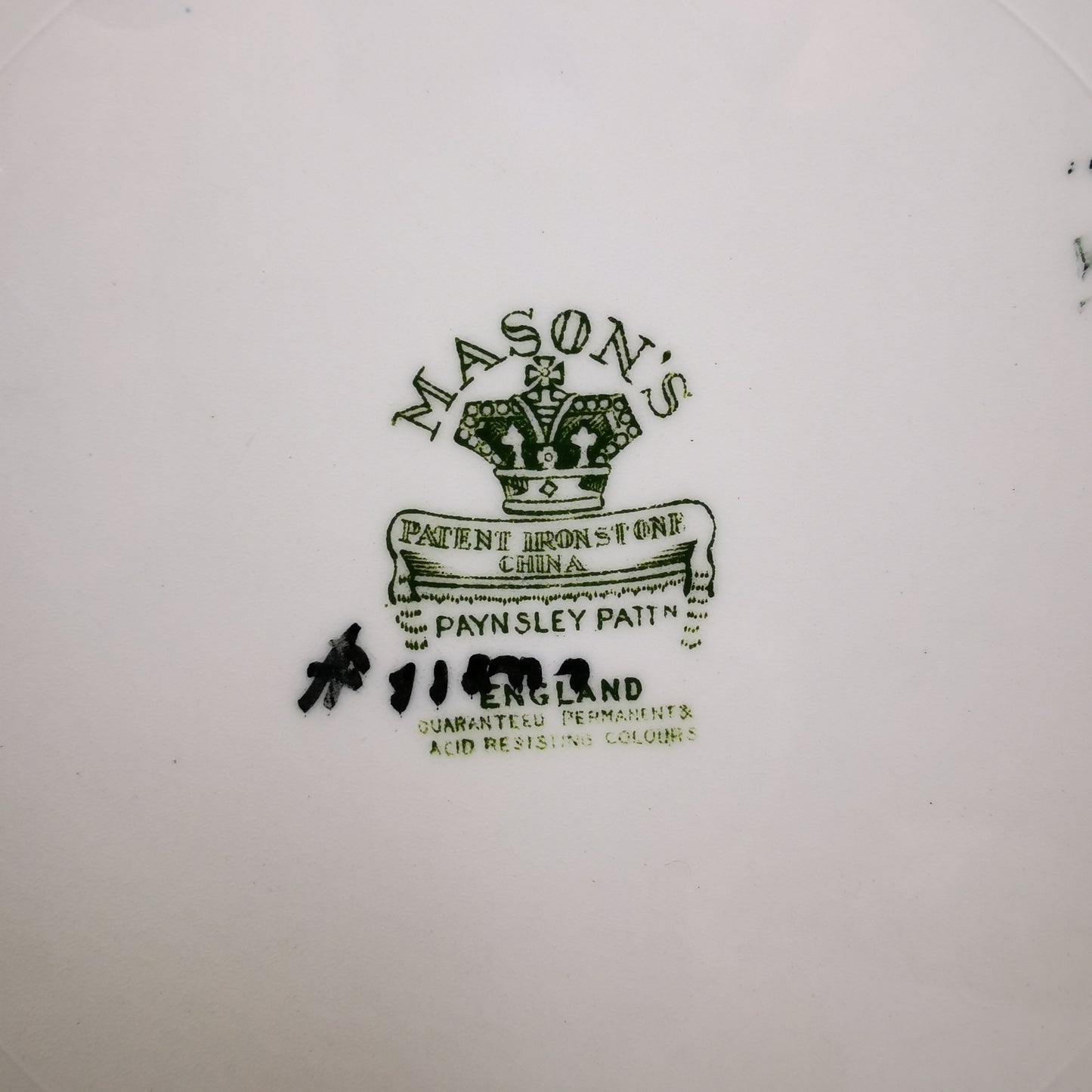 Masons Paynsley Green Ironstone China Dinner Plate