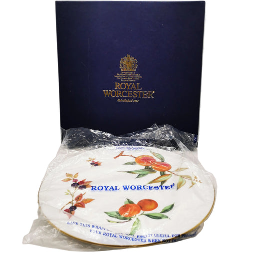Royal Worcester China Evesham Arden 11-inch Cake Plate Gold Edge