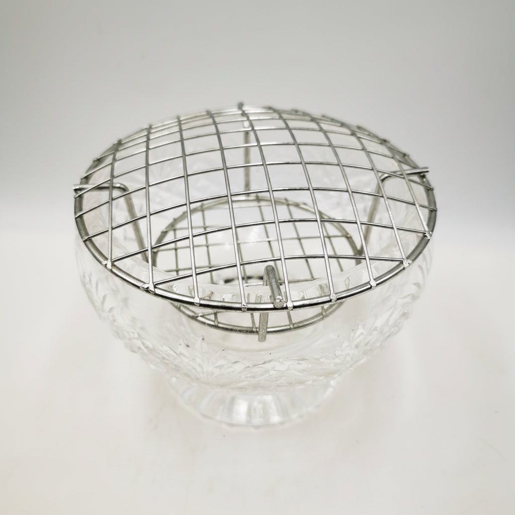 Large Lead Crystal Glass Rose Bowl 6.25-inch diameter