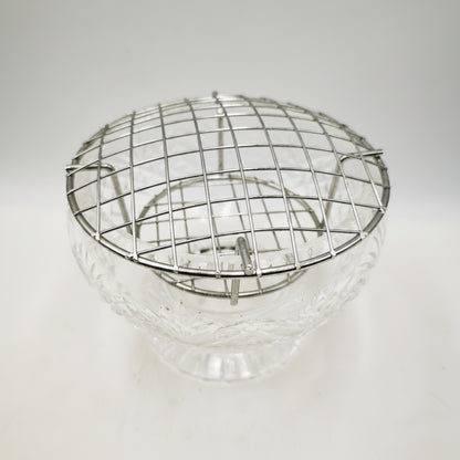 Large Lead Crystal Glass Rose Bowl 6.25-inch diameter
