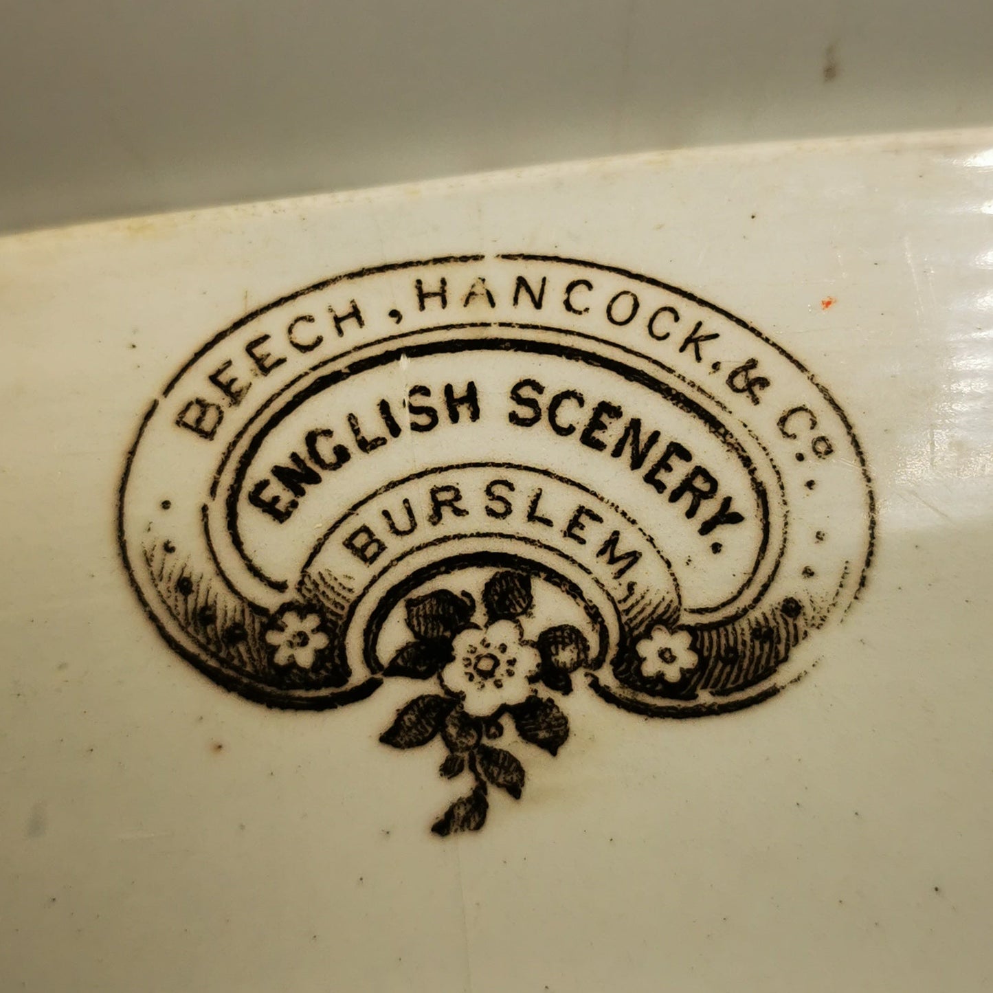 Beech Hancock & Co English Scenery Ironstone China Platter 1851 - 1855