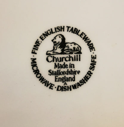 Churchill The Brook Red and White  China Dinner 10.5-inch Plate