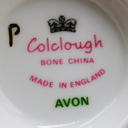 Colclough Avon Bone China D-Shape Teacup, Saucer and Side Plate Trio
