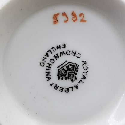 Vintage Royal Albert Crown China 5382 Teacup Saucer and Side Plate Trio