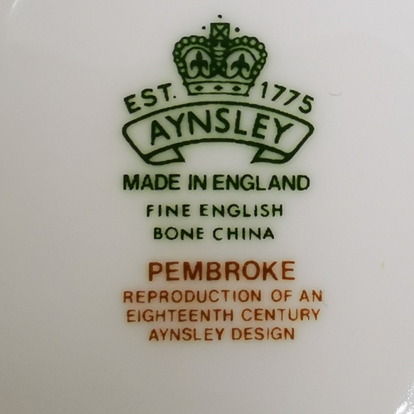 Aynsley China Pembroke Teacup Saucer & Side Plate Trio