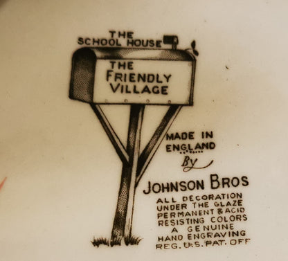 Johnson Brothers China The Friendly Village The School House 10.75-inch Dinner Plate