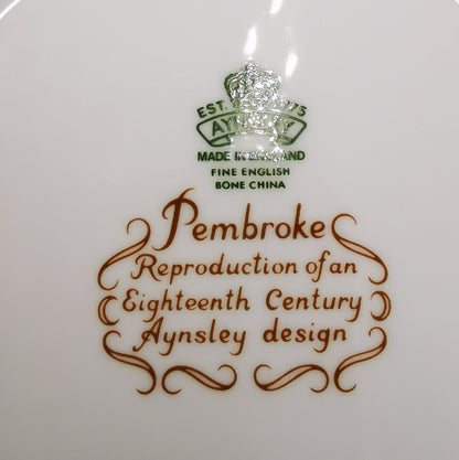 Aynsley China Pembroke Teacup Saucer & Side Plate Trio