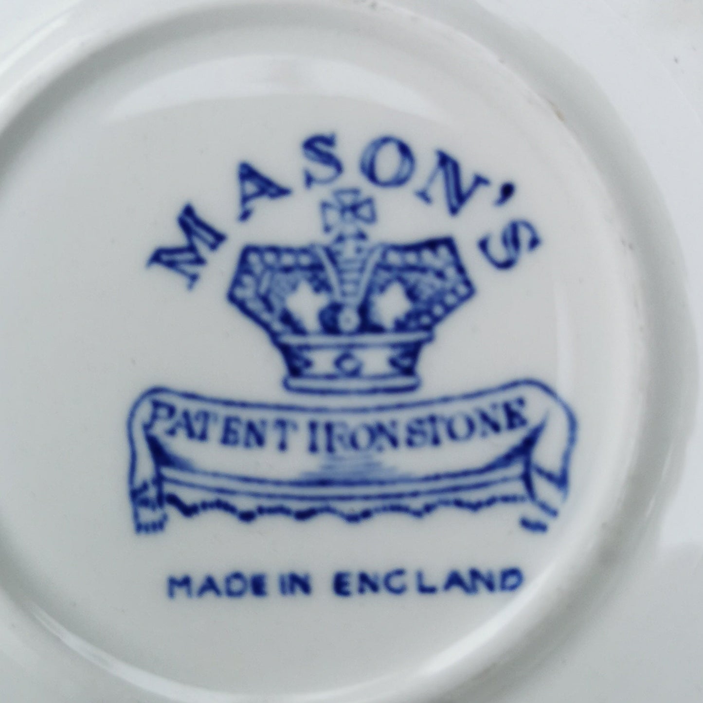 Vintage Masons Ironstone Blue & White Stratford China Teacup & Saucer