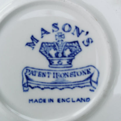 Vintage Masons Ironstone Blue & White Stratford China Teacup & Saucer