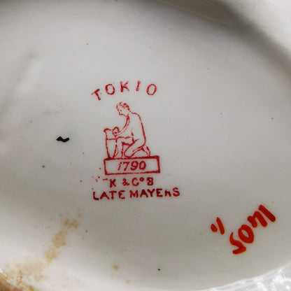 Antique Keeling & Co Tokio Full Colour Pattern 1405 Sauce Platter