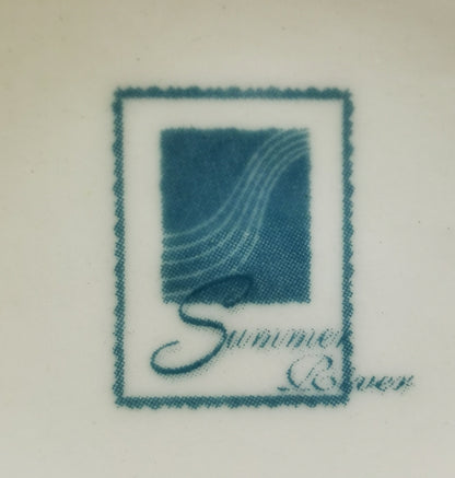 Summer River Porcelain China Cabbage Roses Mug