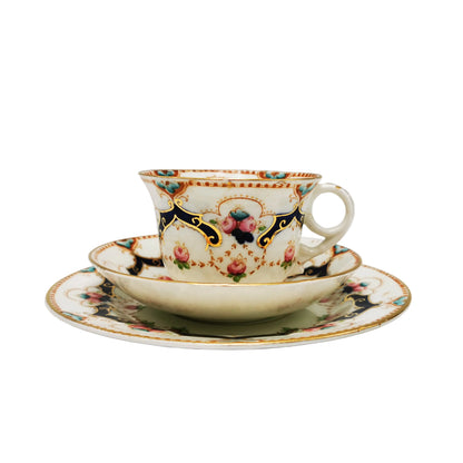 Antique Beswick & Sons Warwick China 4662 Teacup Trio