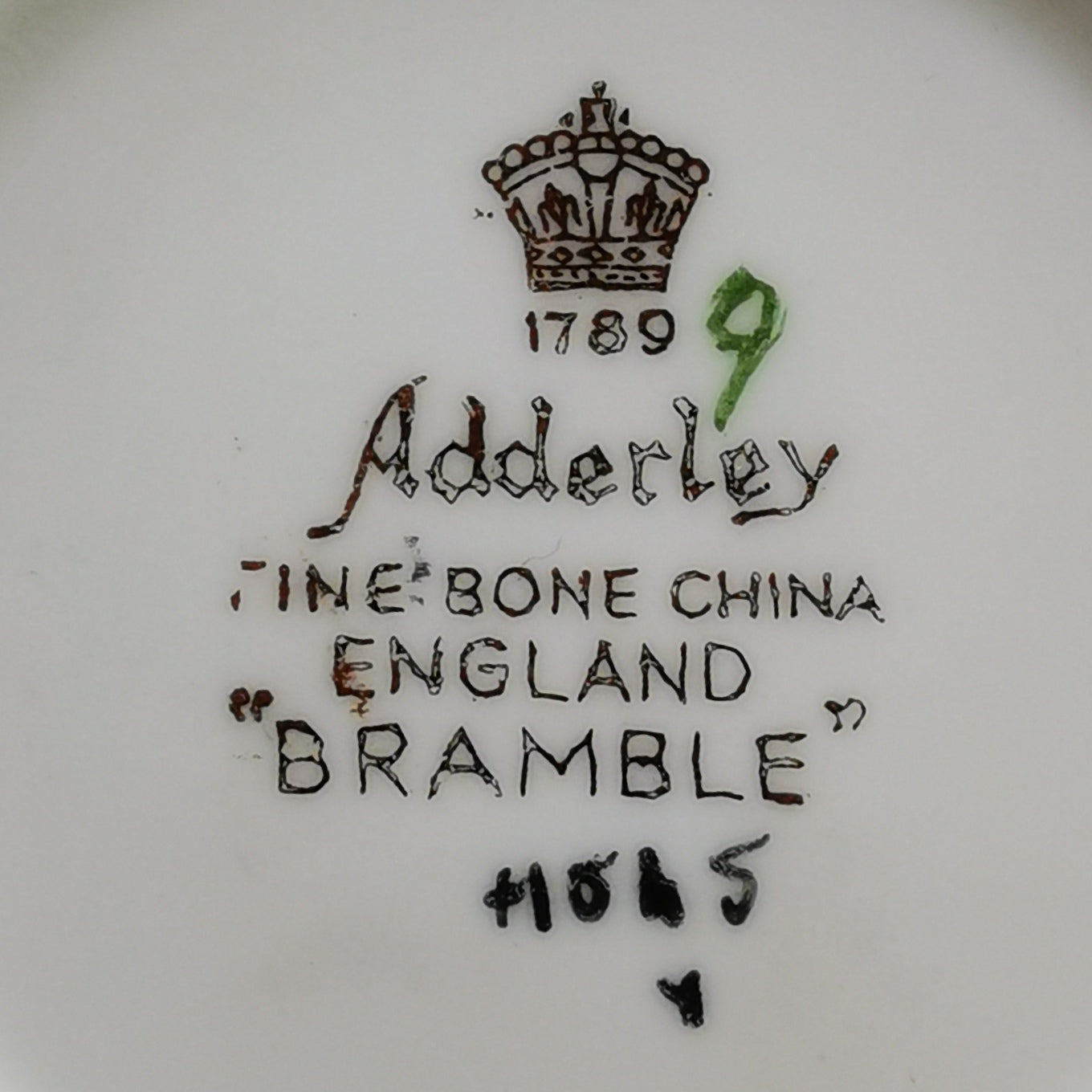 Adderley China Bramble H545 Sugar Bowl and milk Jug