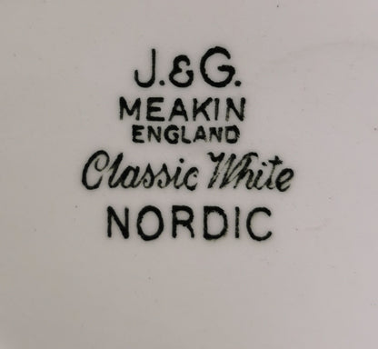 J G Meakin Blue Nordic China Ironstone 6.5-inch Dessert Bowl