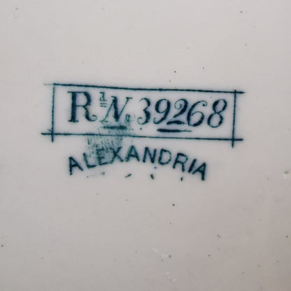 Wallis Gimson & Co Alexandria Antique Blue and White China Platter Set 1885