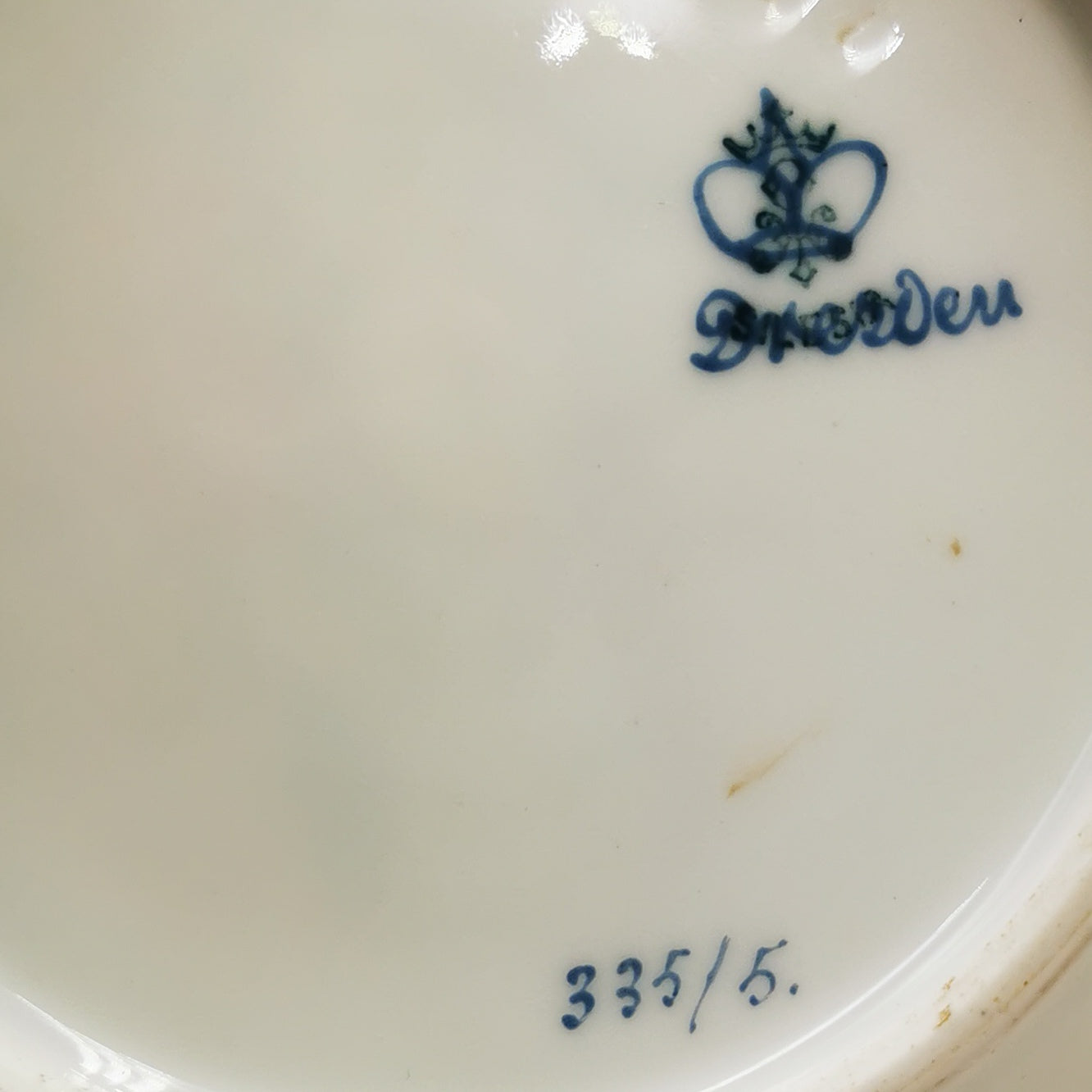 Antique Dresden China Hand Painted Floral Sprays 278 Teacup Saucer and Side Plate