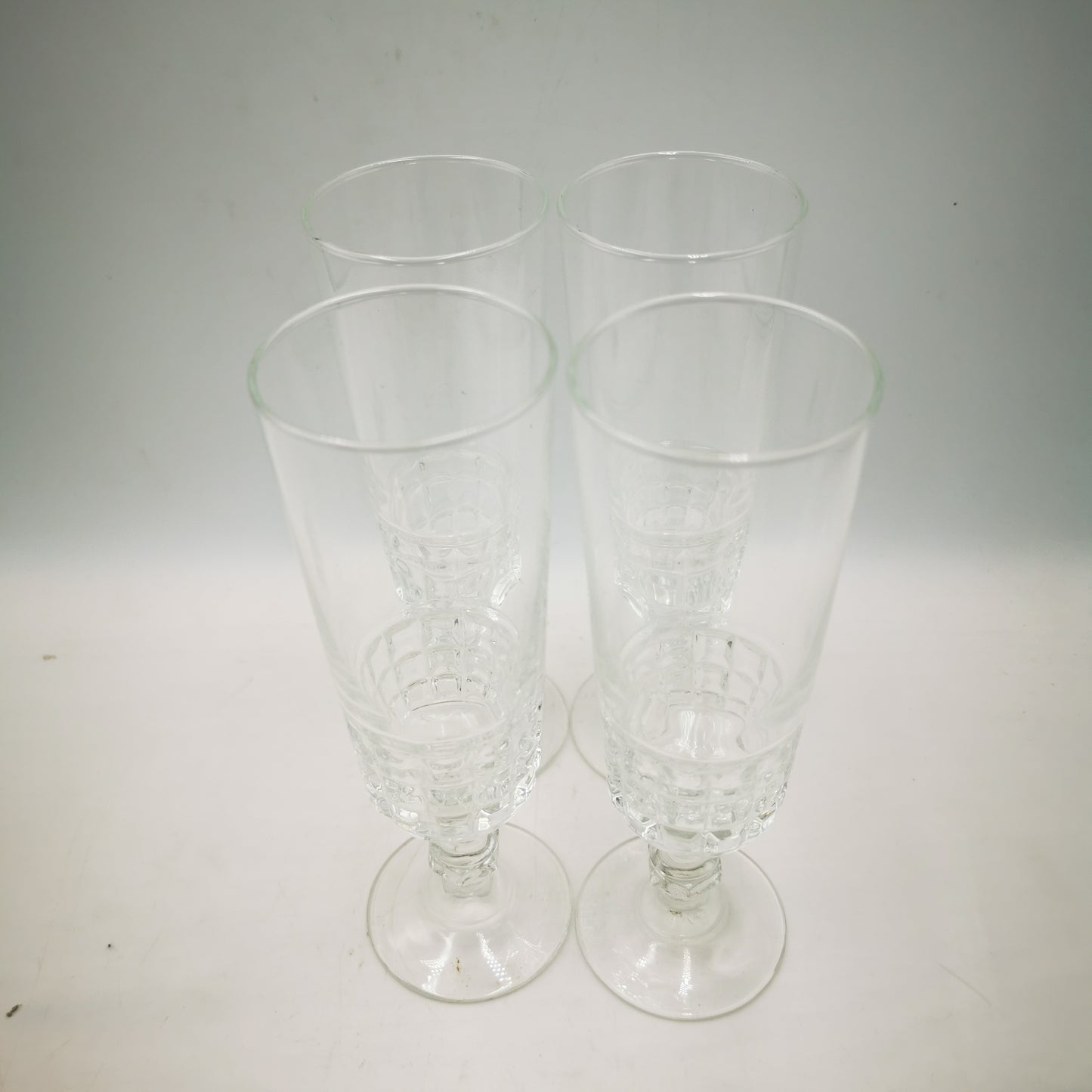 Vintage Set of 4 Modernist Champagne Glasses