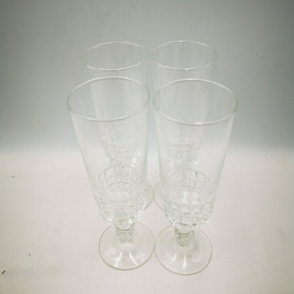 Vintage Set of 4 Modernist Champagne Glasses