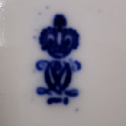 Royal Crown Derby China Blue Carnation Teacup, Saucer and Side Plate