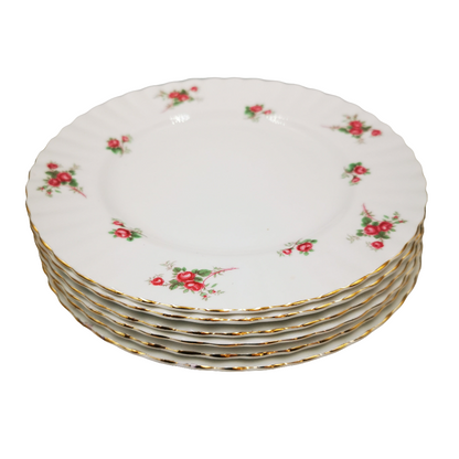 Vintage Richmond Bone China Rose Time 8.25-inch Dessert Plate