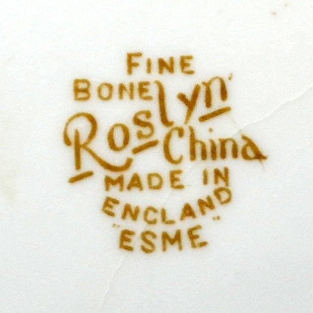 Roslyn Fine Bone China Esme 8128 Teacup Saucer and Side Plate Trio